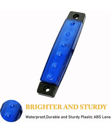 10Pcs Blue LED Boat Interior Lights | Marine Courtesy Lighting for Fishing Pontoon Kayak Yacht Sailboat | Waterproof Deck Transom Cockpit Navigation Strip - Buy Online on GoSupps.com