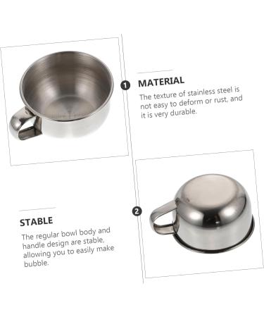 DOITOOL 4pcs Stainless Steel Shaving Soap Bowl Set - Silver Beard Cosmetic 10x8.5cm - Ideal for Men s Grooming - Buy Online on GoSupps.com