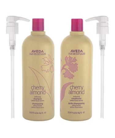 Aveda Cherry Almond Shampoo & Conditioner Duo 33.8 oz + 2 Pumps - Buy Online on GoSupps.com