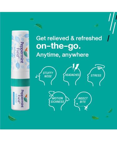 Peppermint Field Nasal Menthol Inhaler - Natural Aromatherapy Essential Oil Diffuser for Air Relief & Respiratory Wellness | Ship Worldwide - Buy Online on GoSupps.com