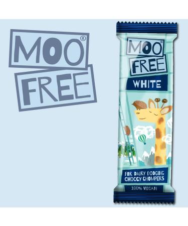Moo Free Natural White Chocolate Mini Bars Dairy Free & Vegan 20g Pack of 2 - Buy Online on GoSupps.com