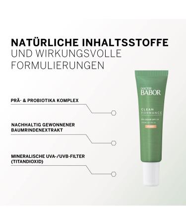 Doctor Babor CleanMALIONACE BB Cream SPF 20 - Vegan Tinted Cream for Even Complexion | Medium Coverage | 30 ml - Buy Online on GoSupps.com