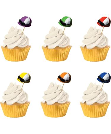 Beistle 60966 Jockey Helmet Food Party Picks 150 Piece Derby Day Decorations Sports Cupcake Toppers Paper Wood Multicolored - Buy Online on GoSupps.com