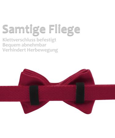 Asvin XL Big Red Velvety Dog Collar - Soft Comfortable & Removable Dog Flying - Perfect for Weddings Birthdays & Parties | Multi-Color Options - Buy Online on GoSupps.com