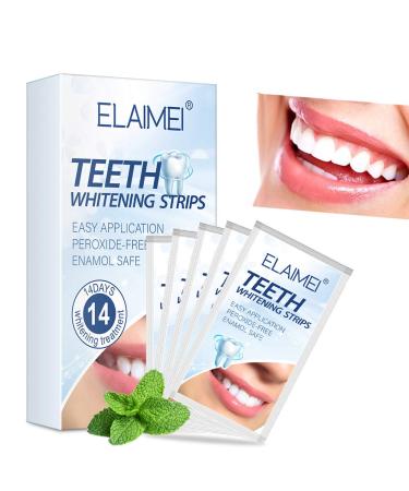 Teeth Whitening Strips Whitening Strips with Mint Flavor Comfortable for Sensitive Teeth Pack of 28 Strips Teeth Whitening Strips for 14 Applications