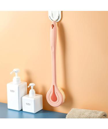 Healvian Handle Shower Bath Brush - Exfoliating Scrubber for Men and Women | Soft Body Brush with Lotion Applicator - Bathroom Supply - Buy Online on GoSupps.com