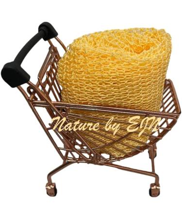 Nature by EJN Net Bath Sponge - Customized Long Skin Exfoliation, African Porous Design (Golden Apricot) - Buy Online on GoSupps.com