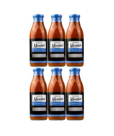 Mumtaz SEAFOOD Marinade Sauce - Pack of 6x500g 15 Minute Magic Marinade Medium Spiced BBQ-Grill-Roast-Stir or Air fry All Natural Ingredients Gluten Free Vegan Friendly.