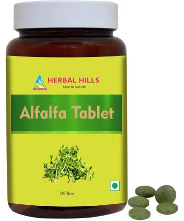 HERBAL HILLS Alfalfa Leaf Powder and Alfalfa Tablets Pack of 2 Combo - Buy Online on GoSupps.com