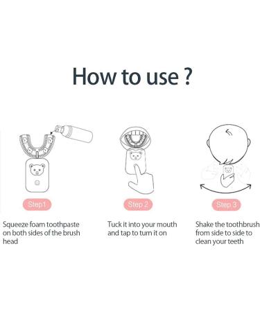 UOOD Kids Electric Rechargeable Toothbrush Stocking Filler for Kids Automatic Toothbrush U Shaped Electric Toothbrush Sonic Electric Toothbrush for Kids (Size : 2-7 Years Old) 1 count (Pack of 1) - Buy Online on GoSupps.com