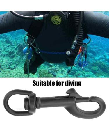 Premium Stainless Steel Bolt Snap Diving Hook - Vertebral Carabiner & Scuba Accessories Kit - 75mm Black - Buy Online on GoSupps.com