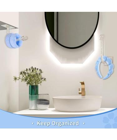 Yeabininee Spa Headband Set - Blue Fluffy Hairbands for Makeup & Skincare, Coral Velvet Women's Headbands with Wristband & Hanging Hook - Ideal Gifts - Buy Online on GoSupps.com