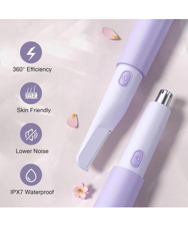 TOUCHBeauty 2024 Ear and Nose Hair Trimmer for Women - Powerful 11 000 RPM Rechargeable IPX7 Waterproof Easy Clean Facial Hair Groomer in Purple - Buy Online on GoSupps.com