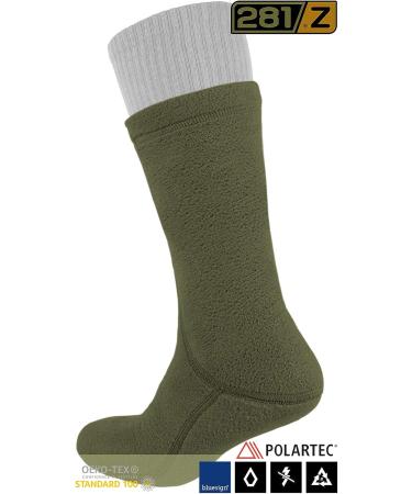 281Z Military Warm 8 Boot Liner Socks - Polartec Fleece Winter Socks (Olive Green) | X-Large - Buy Online on GoSupps.com