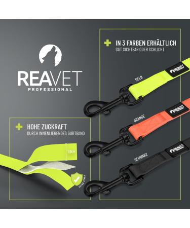Reavet 10m Neon Yellow Dog Drag Line - Robust Waterproof Leash with Padded Handle | Perfect for Training & Running Large & Small Dogs - Buy Online on GoSupps.com