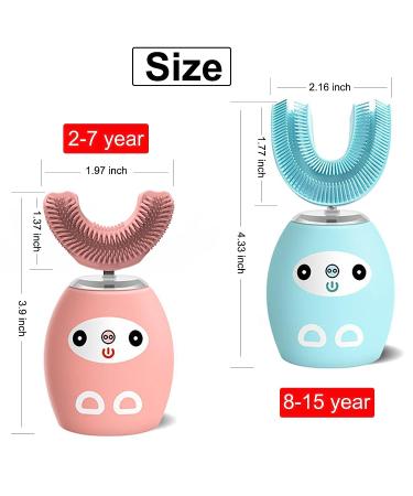 CATLION U Type Sonic Kids Electric Toothbrush - 360 Whitening, 4 Gear Modes, Blue, 8-15 years - Buy Online on GoSupps.com