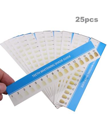 Jashem 16 Colors Teeth Whitening Shade Guide Porcelain - 25PCS Tooth Bleaching Chart for Professional/Household Oral Care - Buy Online on GoSupps.com
