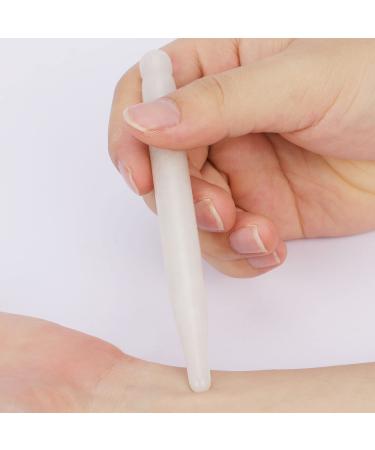 ideayard Jade Gua Sha Pen Scraping Massage Wand Tool Acupuncture Pen Therapy Stick Point Treatment (White Jade-White) - Buy Online on GoSupps.com