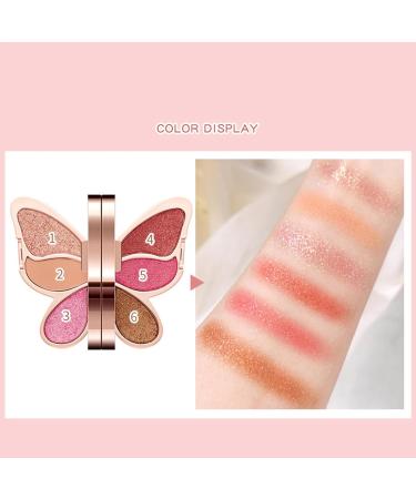 Eye Shadow Palette 6 Colors Makeup Eyeshadow Waterproof Eye Shadow Matte Shimmer Makeup Glitter Highly Pigmented Colorful Eye Cosmetic for Women Girls Long-Lasting Eyeshadow for Day and Night Multicolore 1 g (Lot de 1) - Buy Online on GoSupps.com