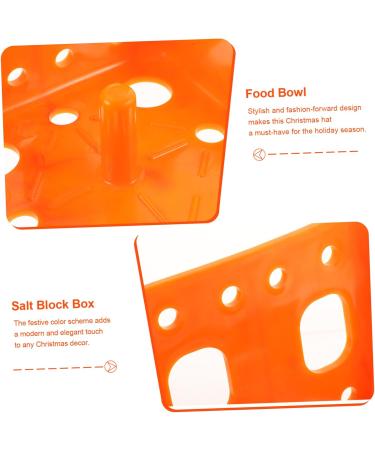 Balacoo Cattle Salt Block Feeder Cattle Sheep Food Bowl Livestock Feeding Bucket Farm Livestock Salt Block Feeding Box for Sheep Goat Pup Dog Farm Supplies Accessory Orange Livestock Feeder Bowl - Buy Online on GoSupps.com