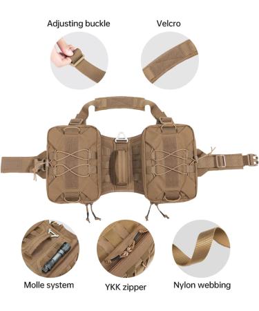 Excellent Elite Spanker Service Dog Backpack | Adjustable Saddlebag for Medium & Large Dogs - Durable & Stylish - Buy Online on GoSupps.com