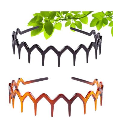 Fomiyes Zick-Zack Haarband 2Pcs Stylish Forehead Hairband for All Hairstyles | International Shipping Available - Buy Online on GoSupps.com