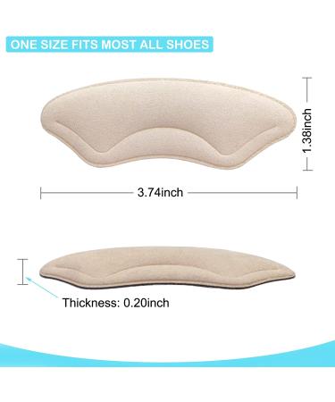 6 Pairs Comfowner Heel Cushion Pads for Comfort and Pain Relief - Heel Grips for Loose Shoes - Men and Women - Black+Beige - Buy Online on GoSupps.com