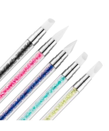 5 Pieces Dual Tipped Silicone Nail Sculpture Pen Set - Nail Art Gel Carving & Rhinestone Tools - Buy Online on GoSupps.com