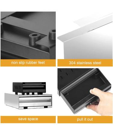 Premium Stainless Steel Coffee Knock Box - Durable Residue Powder Drawer for Home & Shop Use (White - Buy Online on GoSupps.com