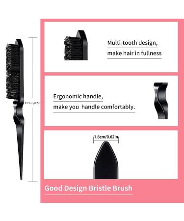 Hair Styling Comb Wax Sticker Set with Edge Brush for Women - 5pcs - Buy Online on GoSupps.com