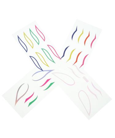 Healeved 24 Sets Adhesive Eyeliner Sticker Paper Chic Eye Line Sticker Colorful 1 count (Pack of 1) Colorfulx6pcs
