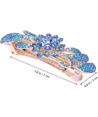 minkissy 1pc Rhinestone Hair Clips Bridal Hair Clip Rhinestone Barrettes Crystal Hair Clips Rhinestone Hair Barrette Women Hair Clips Flower Hair Clip Bride Spring Ponytail - Buy Online on GoSupps.com