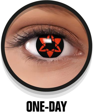 Buy FUNZERA Colored Sharingan Contact Lenses - ETERNAL MANGEKYOU Red - Soft & Comfortable (2 Pieces 1 Pair) - Worldwide Shipping - Buy Online on GoSupps.com
