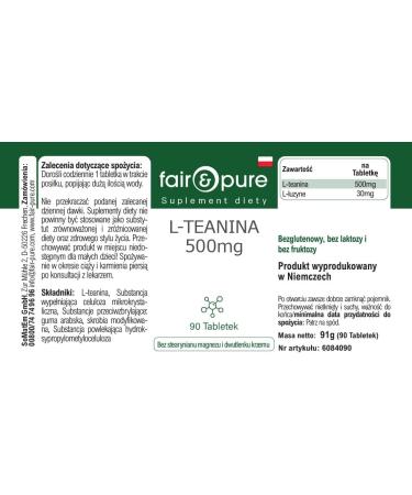 SoMatEm Fair & Pure Ltheanine 500mg vegan 90 tabletten - Buy Online on GoSupps.com