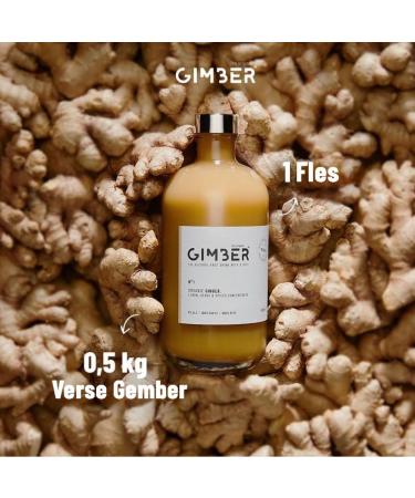 GIMBER Organic ginger concentrate 2x200 ml (400ml) | Boisson without alcohol 100% organic based on ginger citron and herbs | Premium ginger juice - Buy Online on GoSupps.com