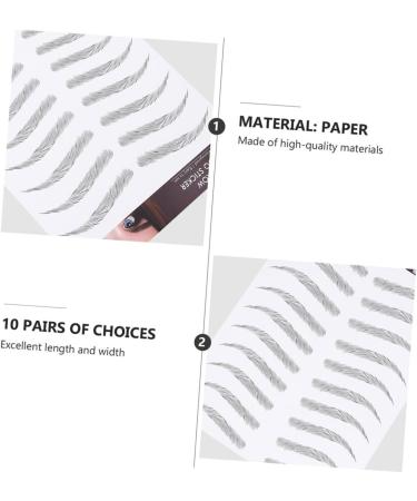 Ipetboom 3 Sheets Waterproof Eyebrow Stickers Lazy Eyebrow False Eyebrows Cosmetics Man Water Proof Template 21x15cm Black - Buy Online on GoSupps.com
