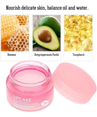 Lip Sleeping Mask Strawberry Moisturizin Lip Mask Fall Winter Lip Care Balm for Lighten Lip Lines Repairing Anti Aging Anti-Wrinkle Nourishing Unisex Use 20g - Buy Online on GoSupps.com
