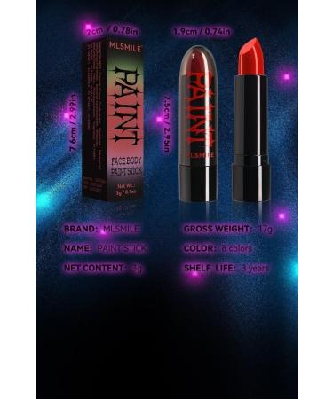 Face Body Paint Stick for Halloween Makeup & Cosplay - Vibrant Colors Set A - Buy Online on GoSupps.com