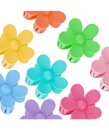 Non Slip Matte Flower Hair Clips - Set of 8 Large Daisy Hair Claw Clips for Thick Hair - Cute Hair Accessories for Women and Girls in 8 Colors - Buy Online on GoSupps.com