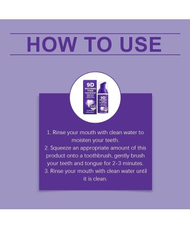 Purple Teeth Cleaning Mousse - Gentle & Effective Deep Clean for Fresh Breath 200ml(3pcs) - Buy Online on GoSupps.com