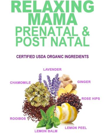 Organic Relaxing Mama Tea - Caffeine-Free for Pregnancy & Breastfeeding - 20 Count Pack - Up to 40 Servings - Buy Online on GoSupps.com