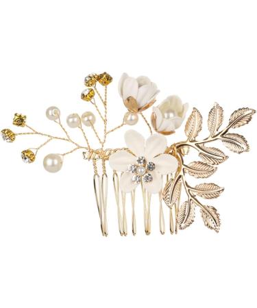 FRCOLOR Set of 5 Pearl Hair Clips White Clothes Hair Accessories Hair Clips with Rhinestone Tiara for Wedding Bridal Comb Bridal Hair Comb Wedding Headpiece Bridal Hair Pin Set - Buy Online on GoSupps.com
