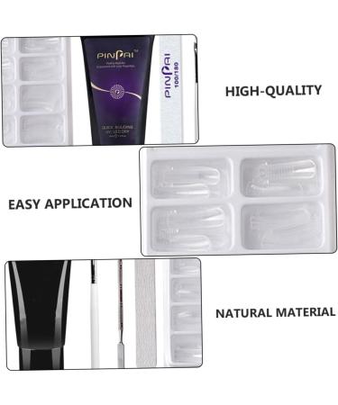 minkissy 3 Sets Nail Extension Glue Set Manicure Kit Nail Builder Gel Nail Art Brush Nail Enhancement Trial Kit Gel Manicure Nail Tools Manicure Lengthen Kit Strengthen Plastic Nail Lamp - Buy Online on GoSupps.com