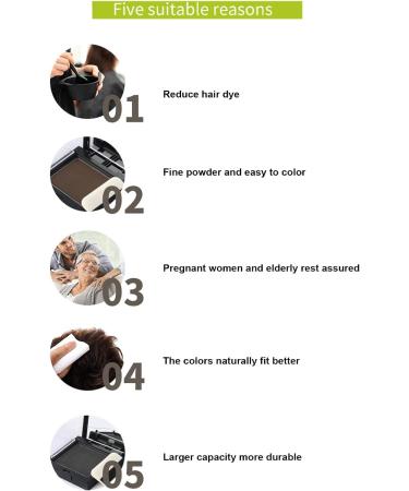 Thickening Hairline Shadow Pressed Powder to Volumize Hair Cover Grey Roots with Soft Sponge Portable for Travel Safe Ingredients 12g (Brown) - Buy Online on GoSupps.com