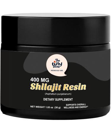 The Tiny Secret Pure Himalayan Extract Shilajit Resin 400mg Supports Overall Wellness and Energy for Men and Women with 60% Fulvic Acid | Non-GMO Gluten-Free & No Added Sugar - 30gm Glass Jar - Buy Online on GoSupps.com