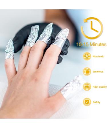 Sularpek 100 Pcs Foil Nail Wraps with Pre-attached Cotton Pads - Nail Foil Aluminium Remover for Gel Nails - Manicure and Pedicure Nail Art Cleaner - Buy Online on GoSupps.com