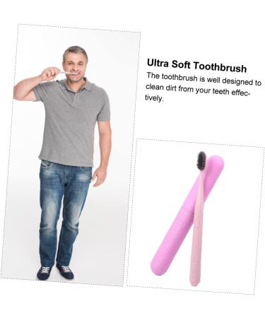 Minkissy 6-Pack Soft Toothbrush Set with Travel Case - Kids & Adults | Long Grip & Tooth Cleaning Tool - Buy Online on GoSupps.com