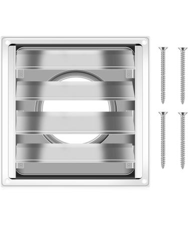 Dryer Vent Cover Stainless Steel Wall Exhaust Vent Cover with 4 Screws Weatherproof Exterior Wall Vent Cover Rustproof Dryer Vent Cover for Dryer and Extractors CA - Buy Online on GoSupps.com