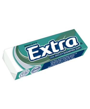 Wrigley's - Extra Cool Breeze Mint Chewing Gum - 5 packs of 14g