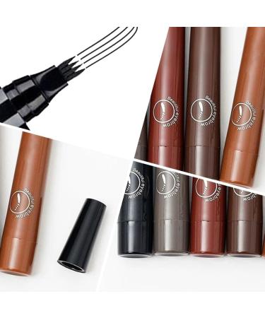 2Pcs Magic Eyebrow Pencil 2024 Waterproof Microblading Eyebrow Pencil Contouring Pen 4 Tipped Precise Brow Pen Fine Stroke Microblading Eyebrow Pencil Natural Makeup (Dark Brown) - Buy Online on GoSupps.com